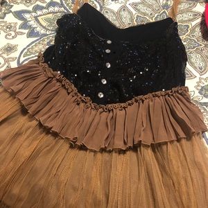 BKE (Buckle) sequin peasant tank